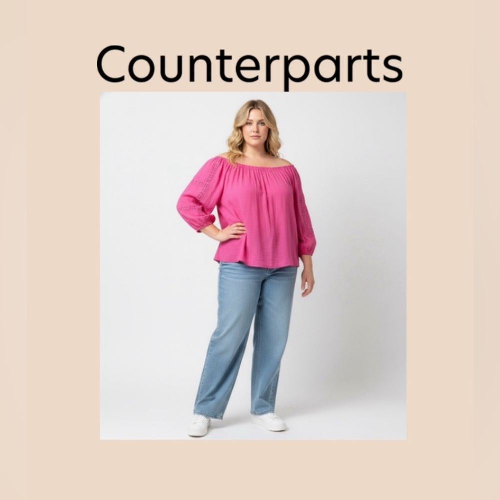 Counterparts Women’s Long Sleeve Peasant Style Blouse Size Medium